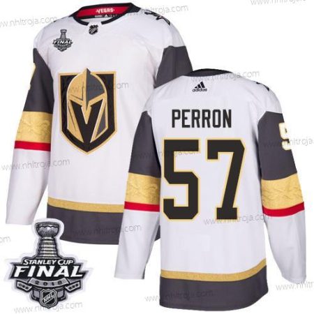 Adidas Herrar Golden Knights #57 David Perron Vit Road Autentisk 2018 Stanley Cup Final Stitched NHL Tröjor