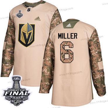 Adidas Herrar Golden Knights #6 Colin Miller Camo Autentisk 2017 Veterans Day 2018 Stanley Cup Final Stitched NHL Tröjor