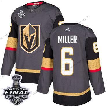 Adidas Herrar Golden Knights #6 Colin Miller Grå Autentisk 2018 Stanley Cup Final Stitched NHL Hemma Tröjor