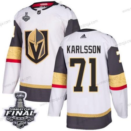 Adidas Herrar Golden Knights #71 William Karlsson Vit Road Autentisk 2018 Stanley Cup Final Stitched NHL Tröjor