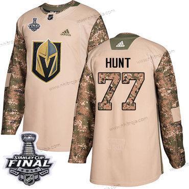 Adidas Herrar Golden Knights #77 Brad Hunt Camo Autentisk 2017 Veterans Day 2018 Stanley Cup Final Stitched NHL Tröjor