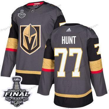 Adidas Herrar Golden Knights #77 Brad Hunt Grå Autentisk 2018 Stanley Cup Final Stitched NHL Hemma Tröjor