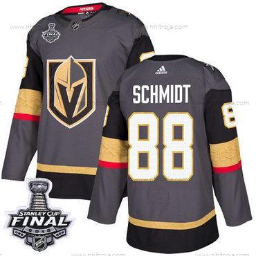 Adidas Herrar Golden Knights #88 Nate Schmidt Grå Autentisk 2018 Stanley Cup Final Stitched NHL Hemma Tröjor