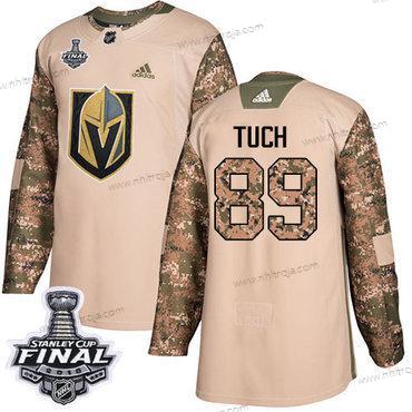 Adidas Herrar Golden Knights #89 Alex Tuch Camo Autentisk 2017 Veterans Day 2018 Stanley Cup Final Stitched NHL Tröjor