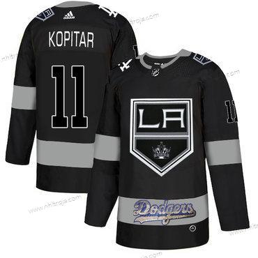 Adidas Herrar La Los Angeles Kings With Dodgers 11 Anze Kopitar Svart Tröjor