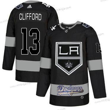 Adidas Herrar La Los Angeles Kings With Dodgers 13 Kyle Clifford Svart Tröjor