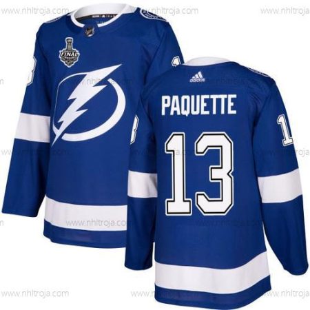 Adidas Herrar Lightning #13 Cedric Paquette Blå Autentisk 2020 Stanley Cup Final Stitched NHL Hemma Tröjor