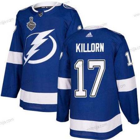 Adidas Herrar Lightning #17 Alex Killorn Blå Autentisk 2020 Stanley Cup Final Stitched NHL Hemma Tröjor