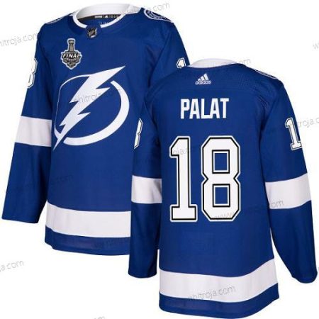 Adidas Herrar Lightning #18 Ondrej Palat Blå Autentisk 2020 Stanley Cup Final Stitched NHL Hemma Tröjor