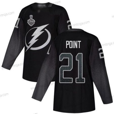 Adidas Herrar Lightning #21 Brayden Point Svart Alternativ Autentisk 2020 Stanley Cup Final Stitched NHL Tröjor