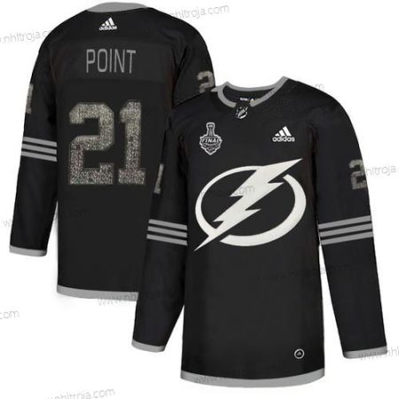 Adidas Herrar Lightning #21 Brayden Point Svart Autentisk Klassisk 2020 Stanley Cup Final Stitched NHL Tröjor