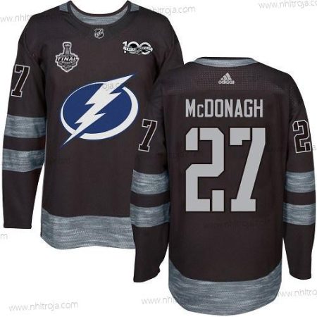 Adidas Herrar Lightning #27 Ryan Mcdonagh Svart 1917-2017 100th Jubileum 2020 Stanley Cup Final Stitched NHL Tröjor