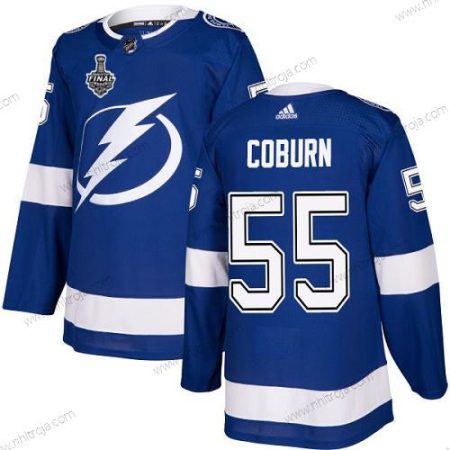 Adidas Herrar Lightning #55 Braydon Coburn Blå Autentisk 2020 Stanley Cup Final Stitched NHL Hemma Tröjor