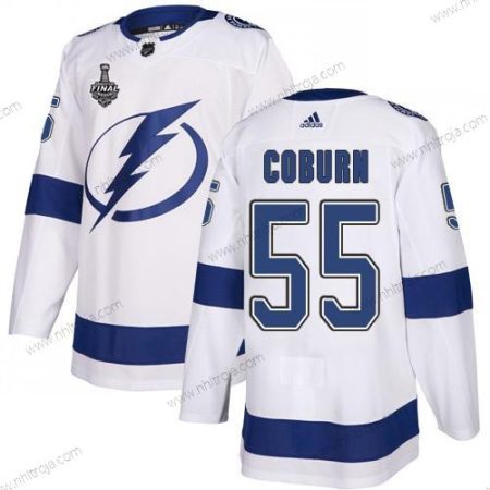 Adidas Herrar Lightning #55 Braydon Coburn Vit Road Autentisk 2020 Stanley Cup Final Stitched NHL Tröjor