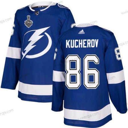 Adidas Herrar Lightning #86 Nikita Kucherov Blå Autentisk 2020 Stanley Cup Final Stitched NHL Hemma Tröjor