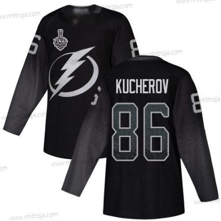 Adidas Herrar Lightning #86 Nikita Kucherov Svart Alternativ Autentisk 2020 Stanley Cup Final Stitched NHL Tröjor