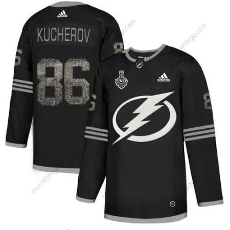 Adidas Herrar Lightning #86 Nikita Kucherov Svart Autentisk Klassisk 2020 Stanley Cup Final Stitched NHL Tröjor