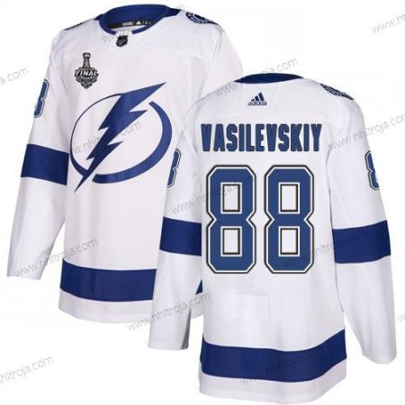 Adidas Herrar Lightning #88 Andrei Vasilevskiy Vit Road Autentisk 2020 Stanley Cup Final Stitched NHL Tröjor