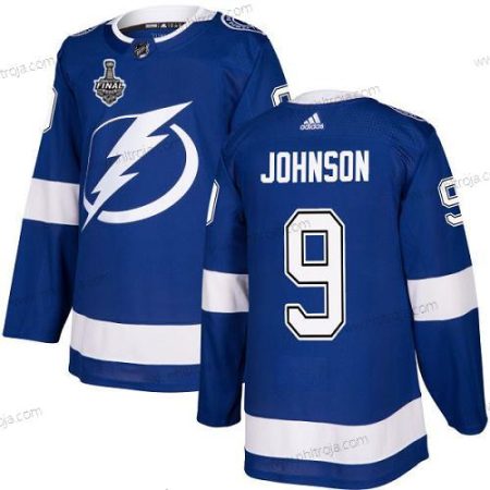 Adidas Herrar Lightning #9 Tyler Johnson Blå Autentisk 2020 Stanley Cup Final Stitched NHL Hemma Tröjor