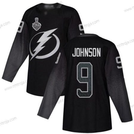 Adidas Herrar Lightning #9 Tyler Johnson Svart Alternativ Autentisk 2020 Stanley Cup Final Stitched NHL Tröjor