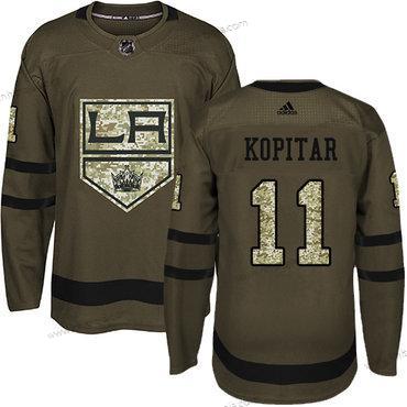 Adidas Herrar Los Angeles Kings #11 Anze Kopitar Grön Salute to Service Stitched NHL Tröjor