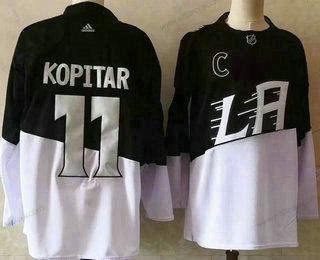 Adidas Herrar Los Angeles Kings #11 Anze Kopitar Svart 2020 Stadium Series Stitched NHL Tröjor