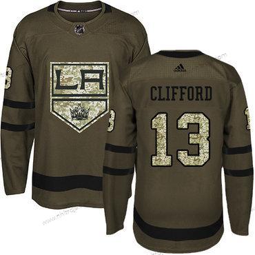 Adidas Herrar Los Angeles Kings #13 Kyle Clifford Grön Salute to Service Stitched NHL Tröjor