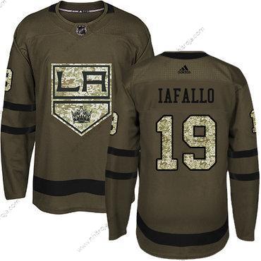 Adidas Herrar Los Angeles Kings #19 Alex Iafallo Grön Salute to Service Stitched NHL Tröjor