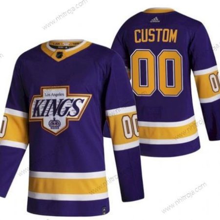 Adidas Herrar Los Angeles Kings Skräddarsydda Lila Hockey NHL Stitched Tröjor