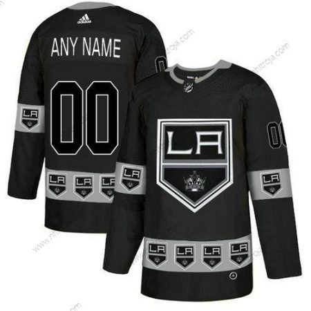 Adidas Herrar Los Angeles Kings Skräddarsydda Svart Team Logos Tröjor Version 2