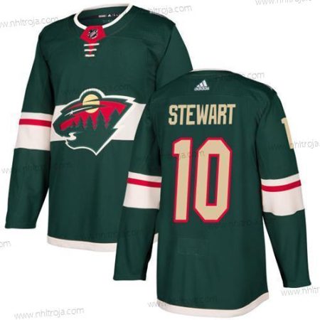 Adidas Herrar Minnesota Wild #10 Chris Stewart Grön Autentisk Stitched NHL Hemma Tröjor