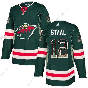 Adidas Herrar Minnesota Wild #12 Eric Staal Grön Tröjor