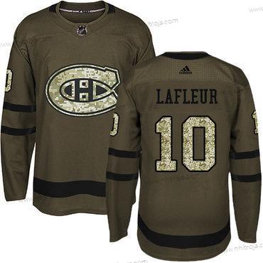 Adidas Herrar Montreal Canadiens #10 Guy Lafleur Grön Salute to Service Stitched NHL Tröjor