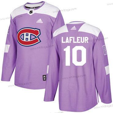 Adidas Herrar Montreal Canadiens #10 Guy Lafleur Lila Autentisk Bekämpar cancer Stitched NHL Tröjor