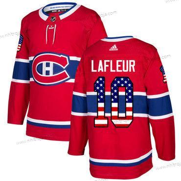 Adidas Herrar Montreal Canadiens #10 Guy Lafleur Röd Autentisk USA Flag Stitched NHL Hemma Tröjor