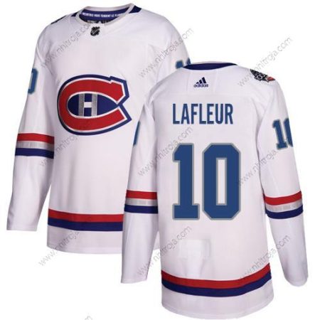 Adidas Herrar Montreal Canadiens #10 Guy Lafleur Vit Autentisk 2017 100 Klassisk Stitched NHL Tröjor