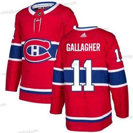 Adidas Herrar Montreal Canadiens #11 Brendan Gallagher Röd Autentisk Stitched NHL Hemma Tröjor