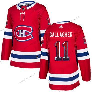 Adidas Herrar Montreal Canadiens #11 Brendan Gallagher Röd Tröjor