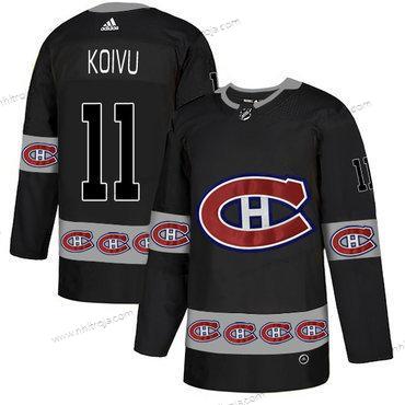 Adidas Herrar Montreal Canadiens #11 Saku Koivu Svart Team Logos Tröjor