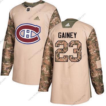 Adidas Herrar Montreal Canadiens #23 Bob Gainey Camo Autentisk 2017 Veterans Day Stitched NHL Tröjor