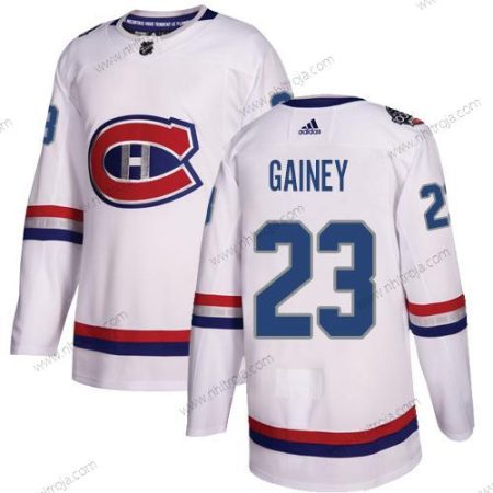 Adidas Herrar Montreal Canadiens #23 Bob Gainey Vit Autentisk 2017 100 Klassisk Stitched NHL Tröjor