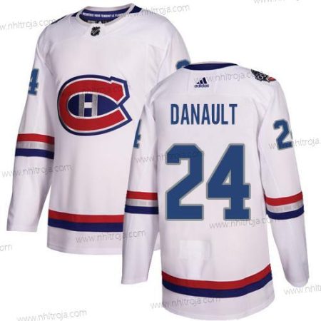 Adidas Herrar Montreal Canadiens #24 Phillip Danault Vit Autentisk 2017 100 Klassisk Stitched NHL Tröjor