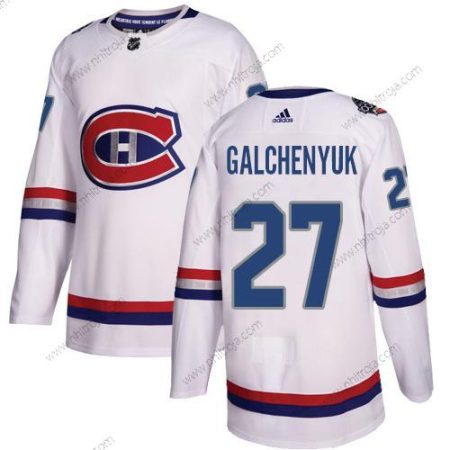 Adidas Herrar Montreal Canadiens #27 Alex Galchenyuk Vit Autentisk 2017 100 Klassisk Stitched NHL Tröjor