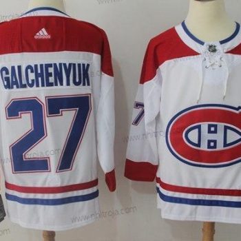 Adidas Herrar Montreal Canadiens #27 Alex Galchenyuk Vit Road Autentisk Stitched NHL Tröjor