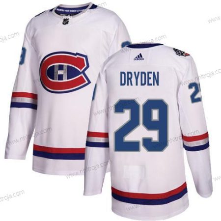 Adidas Herrar Montreal Canadiens #29 Ken Dryden Vit Autentisk 2017 100 Klassisk Stitched NHL Tröjor