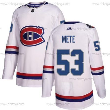 Adidas Herrar Montreal Canadiens #53 Victor Mete Vit Autentisk 2017 100 Klassisk Stitched NHL Tröjor