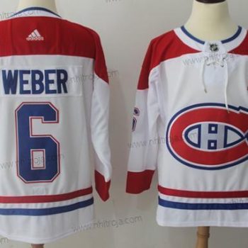 Adidas Herrar Montreal Canadiens #6 Shea Weber Vit Road Autentisk Stitched NHL Tröjor