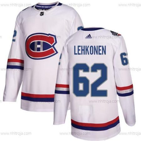 Adidas Herrar Montreal Canadiens #62 Artturi Lehkonen Vit Autentisk 2017 100 Klassisk Stitched NHL Tröjor