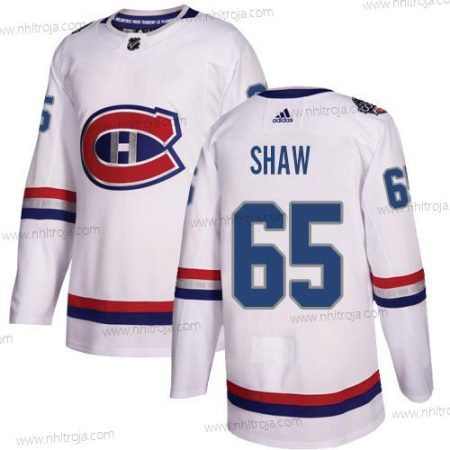 Adidas Herrar Montreal Canadiens #65 Andrew Shaw Vit Autentisk 2017 100 Klassisk Stitched NHL Tröjor