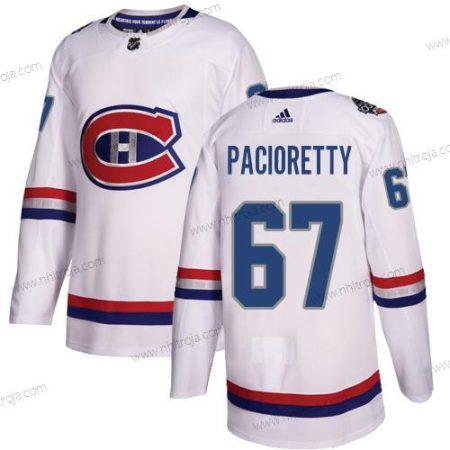 Adidas Herrar Montreal Canadiens #67 Max Pacioretty Vit Autentisk 2017 100 Klassisk Stitched NHL Tröjor